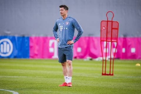 Robert Lewandowski (FC Bayern Muenchen) GER, Fussball, UEFA Champions League, Abschlusstraining FC Bayern Muenchen, 12.03.2019 Muenchen Copyright: xTomxWellerx xEibner-Pressefotox EP_eer