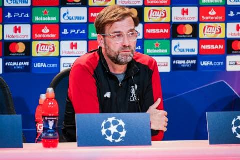 Trainer Juergen Klopp (FC Liverpool) bei der Pressekonferenz GER, Fussball, UEFA Champions League, Pressekonferen FC Liverpool, 12.03.2019 Muenchen Copyright: xTomxWellerx xEibner-Pressefotox EP_eer