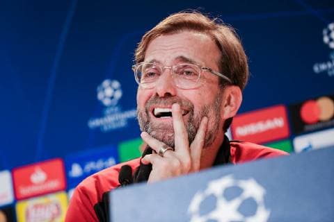 Trainer Juergen Klopp (FC Liverpool) lachend bei der Pressekonferenz GER, Fussball, UEFA Champions League, Pressekonferen FC Liverpool, 12.03.2019 Muenchen Copyright: xTomxWellerx xEibner-Pressefotox EP_eer