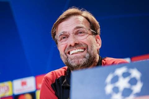 Trainer Juergen Klopp (FC Liverpool) lachend bei der Pressekonferenz GER, Fussball, UEFA Champions League, Pressekonferen FC Liverpool, 12.03.2019 Muenchen Copyright: xTomxWellerx xEibner-Pressefotox EP_eer