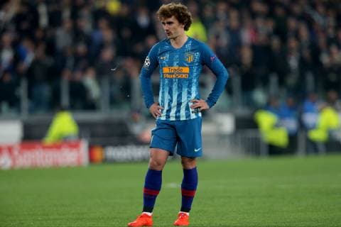 Turin, Italy, 12.03.2019, UEFA Champions League - 2018 19 Season, Round of 16 Second Leg, Juventus - Club de Atletico Madrid, Antoine Griezmann (ATL) Schaut ( DeFodi541