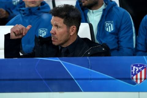 Turin, Italy, 12.03.2019, UEFA Champions League - 2018 19 Season, Round of 16 Second Leg, Juventus - Club de Atletico Madrid, Trainer Diego Simeone (ATL) gestikuliert, Gestik ( DeFodi541