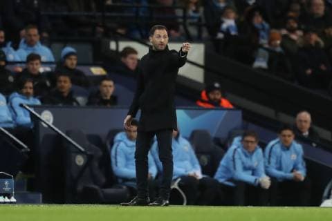 12.03.2019, Fussball, Saison 2018 2019, Champions League, Achtelfinale, Manchester City - FC Schalke 04 Cheftrainer Domenico TEDESCO (FC Schalke 04) Manchester Etihad Stadium Deutschland