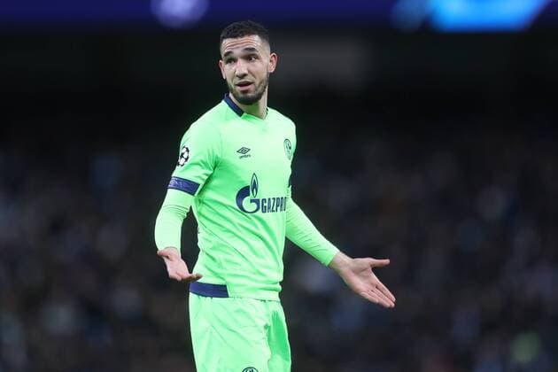 12.03.2019, Fussball, Saison 2018 2019, Champions League, Achtelfinale, Manchester City - FC Schalke 04 Nabil BENTALEB (FC Schalke 04) Manchester Etihad Stadium Deutschland