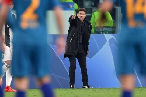 Diego Simeone coach of Atletico Madrid reacts during the Uefa Champions League 2018 2019 round of 16 second leg football match between Juventus and Atletico Madrid at Juventus stadium, Turin, March, 12, 2019 Foto Andrea Staccioli Insidefoto andreaxstaccioli