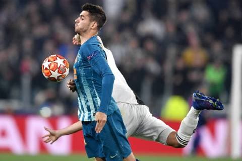 Alvaro Morata of Atletico Madrid in action during the Uefa Champions League 2018 2019 round of 16 second leg football match between Juventus and Atletico Madrid at Juventus stadium, Turin, March, 12, 2019 Foto Andrea Staccioli Insidefoto andreaxstaccioli