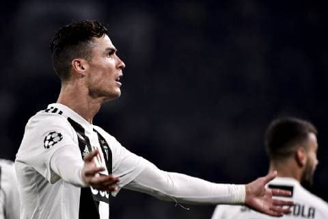 Photo LaPresse Marco Alpozzi March 12, 2019 Turin (Italy) soccer Juventus vs Atletico Madrid - Champions League Fourth Round - Stadio Allianz Stadium In the pic: Cristiano Ronaldo (Juventus F.C.);celebrating goal  Copyright: xMarcoxAlpozzi LaPresse LaPresse x