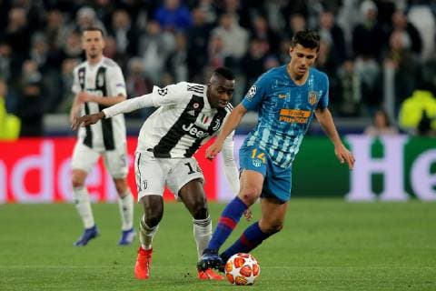 Turin, Italy, 12.03.2019, UEFA Champions League - 2018 19 Season, Round of 16 Second Leg, Juventus - Club de Atletico Madrid, Blaise Matuidi (JUV) und Rodri (ATL) im Zweikampf ( DeFodi541