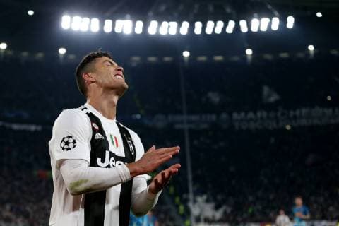Cristiano Ronaldo of Juventus during the UEFA Champions League Round of 16 match at the Allianz Stadium, Turin, Italy. Picture date 12th March 2019. Picture credit should read: Jonathan Moscrop Sportimage EDITORIAL USE ONLY. No use with unauthorised audio, video, data, fixture lists, club league logos or live services. Online in-match use limited to 120 images, no video emulation. No use in betting, games or single club league player publications. SOLO1304.JPG