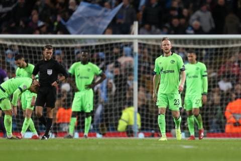 12.03.2019, Fussball, Saison 2018 2019, Champions League, Achtelfinale, Manchester City - FC Schalke 04 Cedric Teuchert (FC Schalke 04) Manchester Etihad Stadium Deutschland