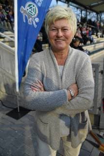 12.03.2019 GER, Frankfurt, Stadion am Brentanobad Frauenfussball, DFB-Pokal der Frauen Viertefinale 1. FFC Frankfurt gegen FC Bayern München, VIP Karin Danner Managerin der Frauenfußballabteilung des FC Bayern München emspor, DFL regulations prohibit any use of photographs as image sequences and or quasi-video