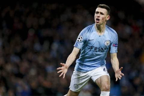 Manchester City x Schalke 04 MANCHESTER, MA - 12.03.2019: MANCHESTER CITY X SCHALKE 04 - Celebration of the sixth goal of Manchester City, marked by Foden during the match between Manchester City and Schalke 04 held at Etihad Stadium in Manchester, Ma. The match is the second valid for the Round of 2018 198 UEFA Champions League. (Photo: Marco Galvão Fotoarena) x1697135x  MarcoxGalvão
