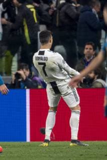 Cristiano Ronaldo dos Santos Aveiro (Juventus) Final joy during the Uefa Champions League Round of 16 - 2nd Leg match between Juventus 3-0 Atletico de Madrid at Allianz Stadium on March 12, 2019 in Torino , Italy. Noxthirdxpartyxsales  (99023317)