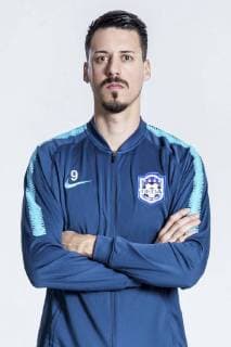 **EXCLUSIVE**Portrait of German soccer player Sandro Wagner of Tianjin TEDA F.C. for the 2019 Chinese Football Association Super League, in Tianjin, China, 20 February 2019. Official portraits of Tianjin TEDA F.C. for the 2019 Chinese Super League  20190226_06133