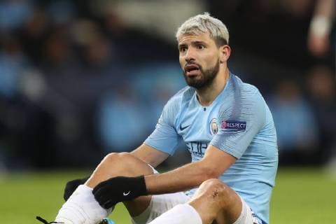 12.03.2019, Fussball, Saison 2018 2019, Champions League, Achtelfinale, Manchester City - FC Schalke 04 Sergio Agüero (Manchester City) Manchester Etihad Stadium Deutschland