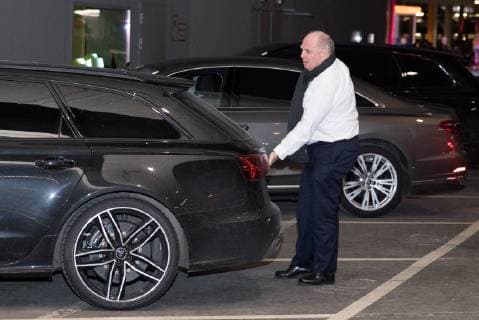 Praesident Uli Hoeness (FC Bayern Muenchen) am Parkplatz der Arena, FC Bayern Muenchen vs. Liverpool FC, Fussball, Champions League, Achtelfinale, 13.03.2019 Muenchen Bayern Deutschland
