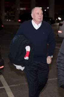 Praesident Uli Hoeness (FC Bayern Muenchen) am Parkplatz der Arena, FC Bayern Muenchen vs. Liverpool FC, Fussball, Champions League, Achtelfinale, 13.03.2019 Muenchen Bayern Deutschland