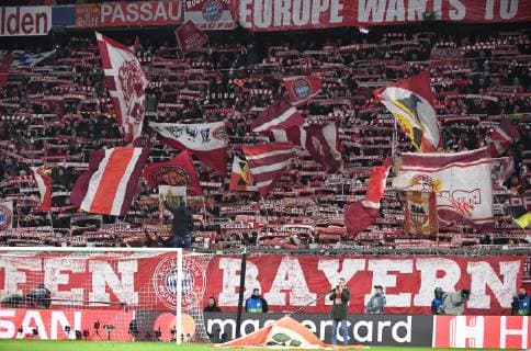 Fussball, Herren, Saison 2018 2019, Champions League (Achtelfinale, Rückspiel), FC Bayern München - FC Liverpool, Fans des FC Bayern, 13.03. 2019, Copyright: xMatthiasxKochx