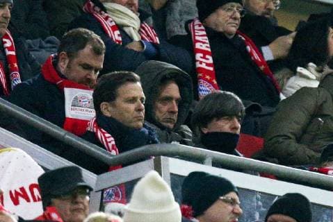 Manager Oliver Bierhoff (Deutschland) und Bundestrainer Joachim Loew (Deutschland), FC Bayern Muenchen vs. Liverpool FC, Fussball, Champions League, Achtelfinale, 13.03.2019 Muenchen Bayern Deutschland