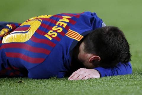 Lionel Messi of FC Barcelona Barca during the UEFA Champions League round of 16 match between FC Barcelona and Olympique Lyonnais at Camp Nou on March 13, 2019 in Barcelona, Spain UEFA Champions League 2018 2019 xVIxVIxImagesx xMauricexvanxSteenxIVx 13898039