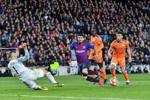 Luis Suarez of FC Barcelona Barca in action during the Champions League, football match between FC Barcelona vs Olympique Lyon on March 13, 2019 at Camp Nou stadium in Barcelona, Spain Cordon Press