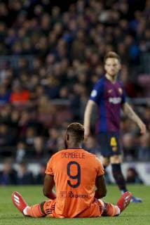 Barcelona x Lyon BARCELONA, CA - 13.03.2019: BARCELONA X LYON - Dembele during the match between Barcelona and Lyon held at the Camp Nou in Barcelona, CA. The match is the second qualifying round of the UEFA Champions League 2018 19 Round of 16. (Photo: Marco Galvão Fotoarena) x1697684x  MarcoxGalvão