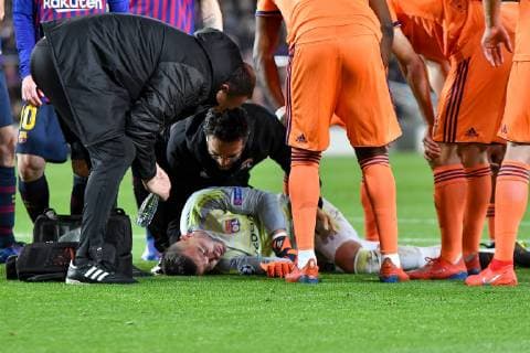 Anthony Lopes of Olympique Lyon in action during the Champions League, football match between FC Barcelona Barca vs Olympique Lyon on March 13, 2019 at Camp Nou stadium in Barcelona, Spain Cordon Press