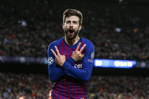 Sport Bilder des Tages Gerard Pique of FC Barcelona Barca during the UEFA Champions League round of 16 match between FC Barcelona and Olympique Lyonnais at Camp Nou on March 13, 2019 in Barcelona, Spain UEFA Champions League 2018 2019 xVIxVIxImagesx xMauricexvanxSteenxIVx 13899072