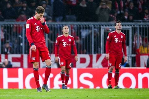 v.li. Leon Goretzka (FC Bayern Muenchen), Thiago (FC Bayern Muenchen) und Mats Hummels (FC Bayern Muenchen) unzufrieden GER, Fussball, UEFA Champions League, FC Bayern Muenchen - FC Liverpool, 13.03.2019 Muenchen Copyright: xTomxWellerx xEibner-Pressefotox EP_eer