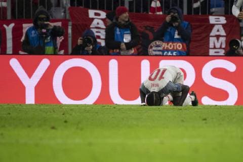 13.03.2019, xkvx, Fussball UEFA Champions League, FC Bayern München - FC Liverpool emspor, v.l. Torjubel, Goal celebration, celebrate the goal zum 1:3 durch Sadio Mane (FC Liverpool) (DFL DFB REGULATIONS PROHIBIT ANY USE OF PHOTOGRAPHS as IMAGE SEQUENCES and or QUASI-VIDEO) Muenchen
