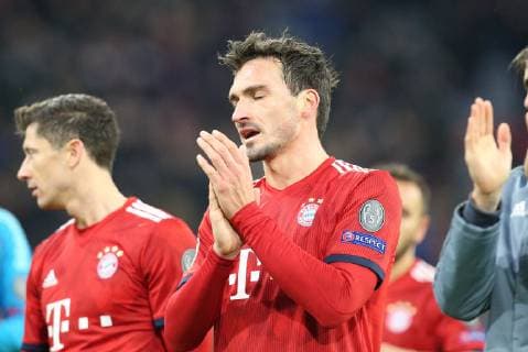 enttaeuschung bei Mats Hummels 5 (FC Bayern Muenchen) nach Spielende, FC Bayern Muenchen vs. Liverpool FC, Fussball, Champions League, Achtelfinale, 13.03.2019 Muenchen Bayern Deutschland
