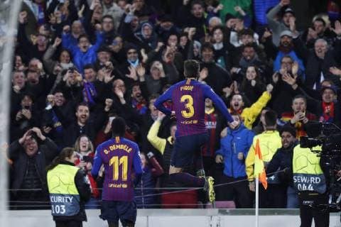 Gerard Pique (Barcelona), MARCH 13, 2019 - Football Soccer : UEFA Champions League Round of 16 2nd leg match between FC Barcelona Barca 5-1 Olympique Lyonnais at Camp Nou stadium in Barcelona, Spain. Noxthirdxpartyxsales  (99114608)