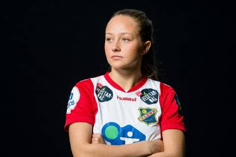 190315 Camilla Linberg of Lyn poses for a portrait during a press event on March 15, 2019 in Oslo. Photo: Vegard Wivestad Grott BILDBYRAN kod VG 170307 Copyright: VEGARDxWIVESTADxGRoTT BB190315BB394