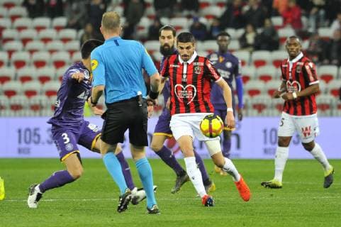 Pierre Lees Melou (OGC Nice) FOOTBALL : OGC Nice vs Toulouse FC - Ligue 1 conforama - Nice - 15 03 2019 NorbertScanella Panoramic 