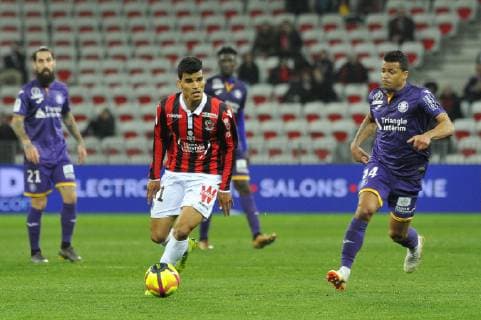 Barbosa Danilo (OGC Nice) - Mathieu Dossevi (Toulouse FC) FOOTBALL : OGC Nice vs Toulouse FC - Ligue 1 conforama - Nice - 15 03 2019 NorbertScanella Panoramic 
