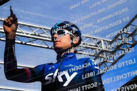 Photo LaPresse Fabio Ferrari March 16, 2018 Foligno (Italy) Cycling Tirreno-Adriatico 2019 - edition 54 - Foligno to Fossombrone (139 miglia) In the pic:& xa0;Thomas Geraint GBR  Copyright: xGianxMattiaxD Alberto LaPressex