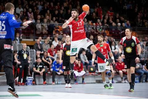 Lübbecke, Deutschland 16.03.2019: 2. Handball Bundesliga - 2018 2019 - TuS-N-Lübbecke vs. Handball Sportverein Hamburg Kevin Herbst (Hamburg) Lübbecke Nordrhein-Westfalen Deutschland Merkur Arena