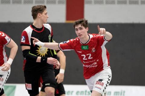 Lübbecke, Deutschland 16.03.2019: 2. Handball Bundesliga - 2018 2019 - TuS-N-Lübbecke vs. Handball Sportverein Hamburg Philipp Bauer (Hamburg) Lübbecke Nordrhein-Westfalen Deutschland Merkur Arena
