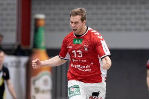 Lübbecke, Deutschland 16.03.2019: 2. Handball Bundesliga - 2018 2019 - TuS-N-Lübbecke vs. Handball Sportverein Hamburg Niklas Weller (Hamburg) Lübbecke Nordrhein-Westfalen Deutschland Merkur Arena