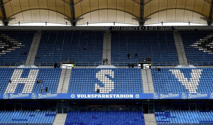 16.03.2019, xfux, Fussball 2.Bundesliga, Hamburger SV - SV Darmstadt 98, emonline, emspor, v.l. Volksparkstadion Arena Innenraum Tribuene Arena Ansicht Uebersicht Sitzplatz Sitzplaetze (DFL DFB REGULATIONS PROHIBIT ANY USE OF PHOTOGRAPHS as IMAGE SEQUENCES and or QUASI-VIDEO) Hamburg