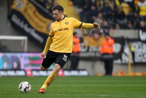 GER, 2.Bundesliga, SG Dynamo Dresden vs 1.FC Magdeburg 16.03.19, Dresden, DDV-Stadion, GER, Dresden, 2.Bundesliga, Saison 2018 2019, 26. Spieltag, SG Dynamo Dresden vs 1.FC Magdeburg im Bild Sören Gonther (Dresden) DFL regulations prohibit any use of photographs as image sequences and or quasi-video