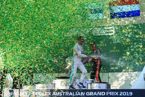 17th March 2019, Melbourne Grand Prix Circuit, Melbourne, Australia; Melbourne Formula One Grand Prix, race day; Mercedes AMG Petronas Motorsport, Valtteri Bottas wins first race of the year  ActionPlus12116124 Octane