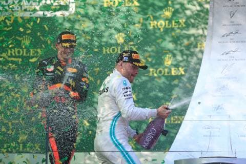 17th March 2019, Melbourne Grand Prix Circuit, Melbourne, Australia; Melbourne Formula One Grand Prix, race day; Mercedes AMG Petronas Motorsport, Valtteri Bottas wins first race of the year  ActionPlus12116125 Octane