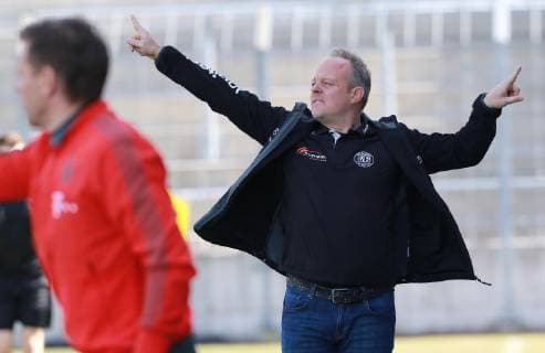 Trainer Daniel Weber (VfR Garching) Fussball Regionalliga Bayern Grünwalderstadion 17.03.2019 FC Bayern II - VfR Garching