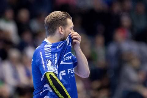 Gummersbach, Deutschland 17.03.2019: 1. Handball Bundesliga - 2018 2019 - VfL Gummersbach vs. GWD Minden Marvin Sommer (Gummersbach) Gummersbach Nordrhein-Westfalen Deutschland Schwalbe Arena *** Gummersbach Germany 17 03 2019 1 Handball Bundesliga 2018 2019 VfL Gummersbach vs GWD Minden Marvin Sommer Gummersbach Gummersbach Nordrhein Westfalen Germany Schwalbe Arena