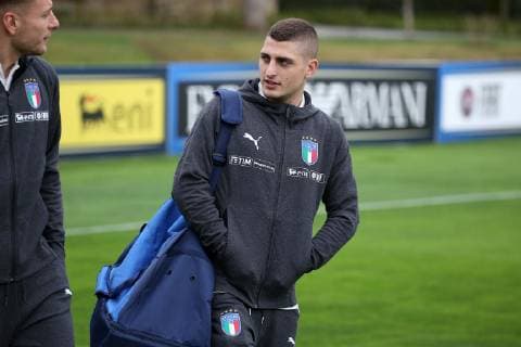 Photo LaPresse - Jennifer Lorenzini 18 March 2019 Firenze (Italy) Soccer Italy Italian Football meeting - "Coverciano" - Training In the pic: Marco Verratti  Copyright: xJenniferxLorenzini LaPressex
