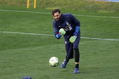 Photo LaPresse - Jennifer Lorenzini 18 March 2019 Firenze (Italy) Soccer Italy Italian Football meeting - "Coverciano" - Training In the pic: Salvatore Sirigu  Copyright: xJenniferxLorenzini LaPressex