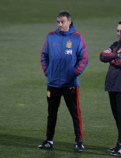 Entrenamiento de la seleccion espanola en Las Rozas. En la imagen, Luis Enrique. Spanish national team Nationalteam training session. In this picture, Luis Enrique. 