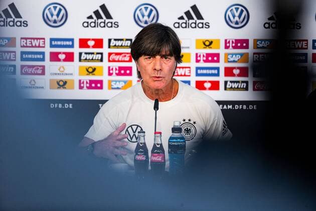 Sport Bilder des Tages Trainer Joachim Loew (Deutschland) bei der Pressekonferenz DFB regulations prohibit any use of photographs as image sequences and or quasi-video. GER, Fussball, Laenderspiel,Pressekonferenz DFB, 19.03.2019 Wolfsburg Copyright: xTomxWellerx xEibner-Pressefotox EP_eer