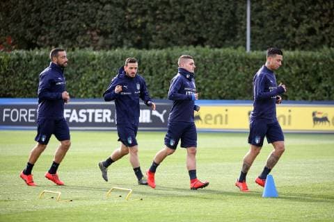 Photo LaPresse - Jennifer Lorenzini 19 March 2019 Firenze (Italy) Soccer Italy Italian Football meeting - "Coverciano" - Training In the pic: italian national team Nationalteam during the training  Copyright: xLaPresse JenniferxLorenzinix